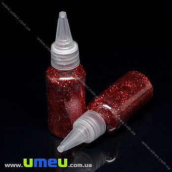Глиттер крупный в баночке, Красный, 20 г (GLN-034605)