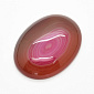 Кабошон нат. камінь Агат рожевий, Овал, 39,6х29,5 мм (KAB-059253)
