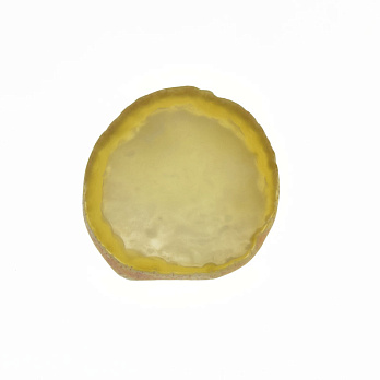 Зріз Агата без отвору, Жовтий, 50х46 мм (POD-014243)