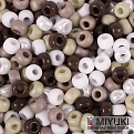 Бисер японский Miyuki круглый RR 6/0 №mix95, Бежево-белый (BIS-055969)