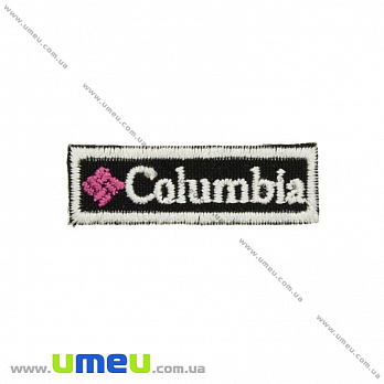 Термоаплікація Columbia, 4х1,3 см, Чорно-біла (APL-024752)
