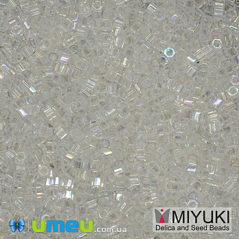 Бісер японський Miyuki Delica Cut 11/0 DBC0051, Прозорий АВ (BIS-040100)