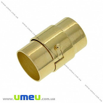 Замок магнітний для вклеювання шнурів, 19х12 мм, Золото (ZAM-022385)