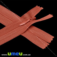 Блискавка (змійка) потайна нероз'ємна, 20 см, Тип 3, Червоно-помаранчева (ZIP-015919)