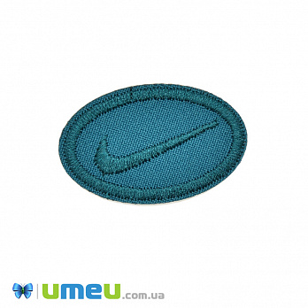 Термоаплікація Nike, 4х2,5 см, Бірюзова (APL-042406)