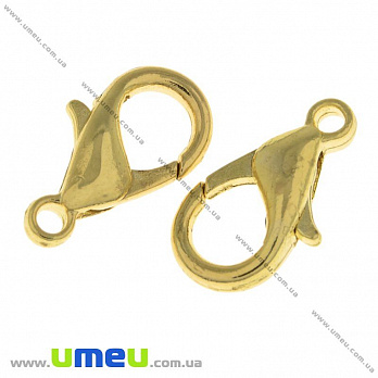 Замок-карабин, 12х6 мм, Золото (ZAM-008225)