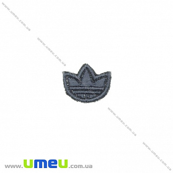 Термоаплікація Adidas, 2х1,5 см, Сіра (APL-024771)