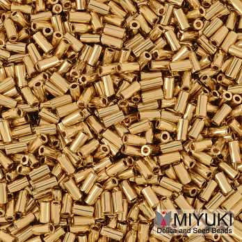 Бісер Miyuki Стеклярус 3 мм BGL3-191, Позолота 24 kt (BIS-053289)