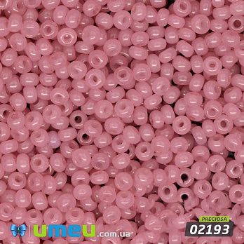 Бісер чеський 11/0, №02193, Рожевий, Алебастровий (BIS-044465)