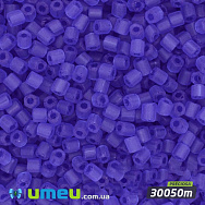 Бісер чеський Рубка 10/0, №30050m, Синій прозорий матовий (BIS-024276)
