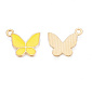 Підвіска метал. Метелик жовтий, 17х15 мм, Золото (POD-053756)