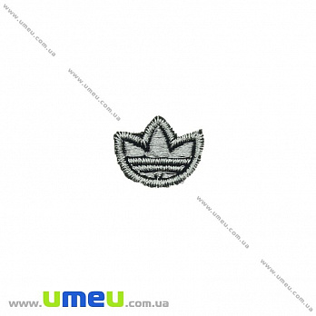 Термоаплікація Adidas, 2х1,5 см, Срібляста (APL-024772)