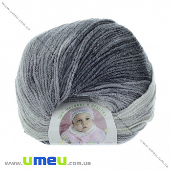 Пряжа Alize Baby Wool Batik 50 г, 175 м, Сіра 2881 (YAR-029491)