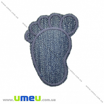Термоаплікація джинсова Ніжка, 7х5 см (APL-024689)