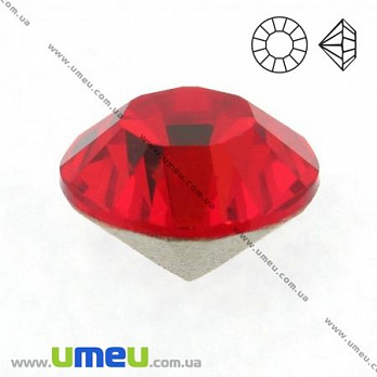 Стрази скляні конусні SS17 (4,0 мм), Червоні (STR-012559)