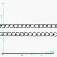 Ланцюг, Темне срібло, 3,3х2,2 мм (ZEP-056056)
