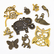 Набір підвісок метал. Тварини, Антична бронза і золото (POD-060741)