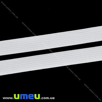 Резинка плоска 15 мм, Біла (LEN-018430)