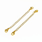 Ланцюг-подовжувач із нерж. сталі з карабінами, 7 см, Золото, 4х3 мм (ZEP-061377)