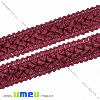 Тесьма Самоса, 18 мм, Бордовая (LEN-029829)