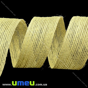 Мішковина з ліскою, 25 мм, Жовта (LEN-025641)