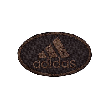 Термоаплікація Adidas, 6,5х4 см, Коричнева (APL-053330)