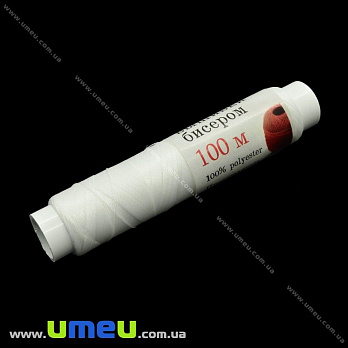 Нитка для бісеру Ariadna TYTAN 100, Біла, 100 м (MUL-010578)