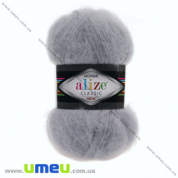 Пряжа Alize Mohair Classic 100 г, 200 м, Сіро-блакитна 21 (YAR-029609)
