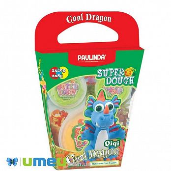 Маса для ліплення Paulinda Super Dough Cool Dragon Дракон блакитний (DIF-043553)