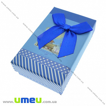Подарочная коробочка Прямоугольная, 8х5х2,6 см, Синяя (UPK-035283)