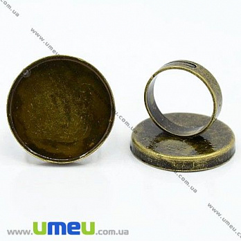 [Архів] Кільце під кабошон 25 мм, Антична бронза (OSN-012258)