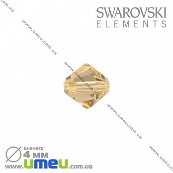[Архів] Намистина Swarovski 5301 Light Colorado Topaz, 4х4 мм, Біконус (BUS-003193)