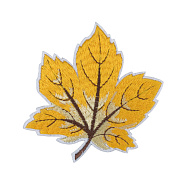 Термоаплікація Кленовий лист, 8х7 см, Помаранчевий (APL-061481)