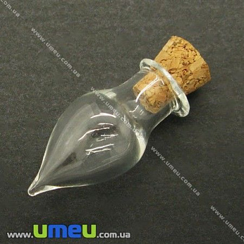 Скляна баночка Перчик, Прозора, 13х27 мм (DIF-006682)