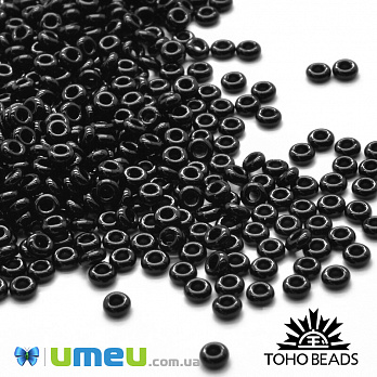 Бісер японський TOHO Demi Round 11/0 №49, Чорний (BIS-043357)