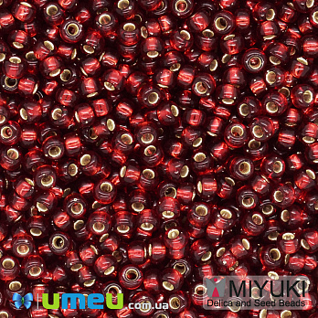 Бісер японський Miyuki круглий RR 10/0 №11D, Червоний темний (BIS-047536)