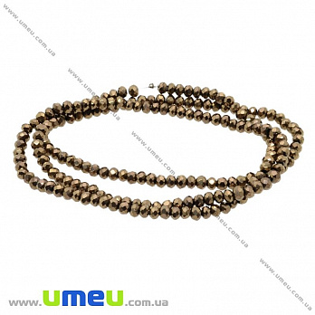 Бусины рондели, 3х2 мм, Медь (металлик) (BUS-029893)