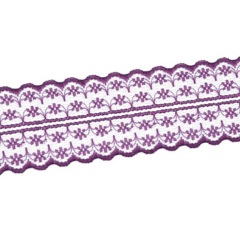 Мереживо тонке, 45 мм, Фіолетове (LEN-054818)