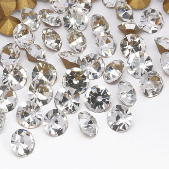 Стрази конусні SS18 (4,4 мм), Білі (STR-061280)