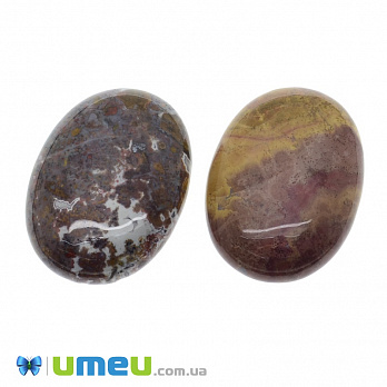 Кабошон нат. камінь Яшма, Овал, 40х30 мм (KAB-038495)