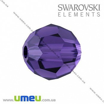 [Архів] Намистина Swarovski 5000 Purple Velvet, 8 мм, Гранована кругла (BUS-005327)