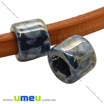 Намистина Regaliz (Licorice) керамічна, 17х14 мм, Синя (BUS-010134)