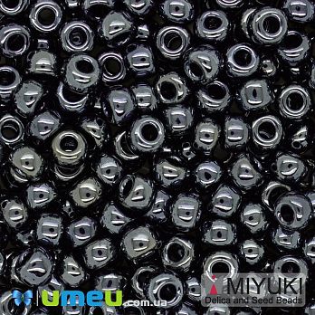 Бісер японський Miyuki круглий RR 6/0 №451, Мокрий асфальт (BIS-046026)