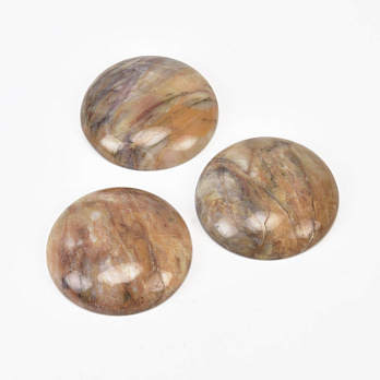 Кабошон нат. камінь Агат мереживний Crazy Agate, Круглий, 25 мм (KAB-059239)