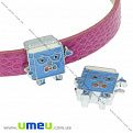 Бусина мет. Книга, 14х13 мм, Темное серебро (BUS-036273)