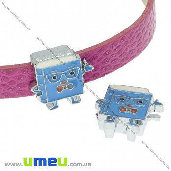 Бусина мет. Книга, 14х13 мм, Темное серебро (BUS-036273)