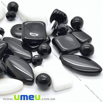 Намистини чеське скло Preciosa 92-Mix-B - W-Harlequine (BUS-036026)
