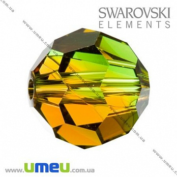 [Архів] Намистина Swarovski 5000 Green-Topaz, 10 мм, Гранована кругла (BUS-005352)
