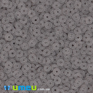 Паєтки Італія круглі плоскі, 3 мм, Сірі №906F Grigio Fumo Fancy (PAI-039168)