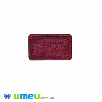 Термоаппликация F2, 4х2,5 см, Бордовая (APL-042455)